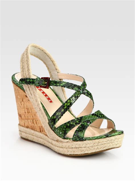 prada python sandals|Prada Python Animal Print Slingback Sandals .